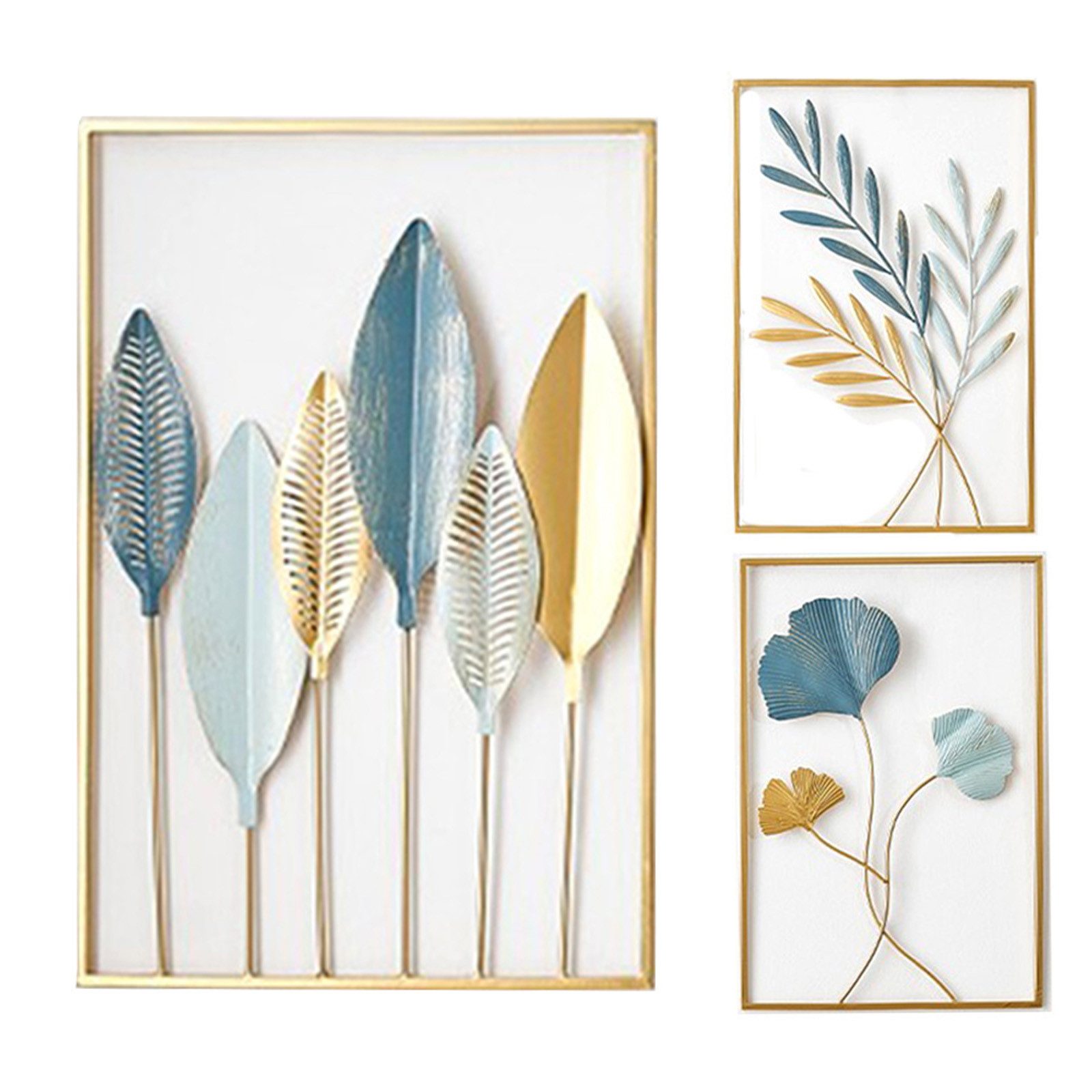 OKWISH Wanddekoobjekt 3er Metall Wanddekoration Eisen Wanddeko (43x30 cm Mo günstig online kaufen