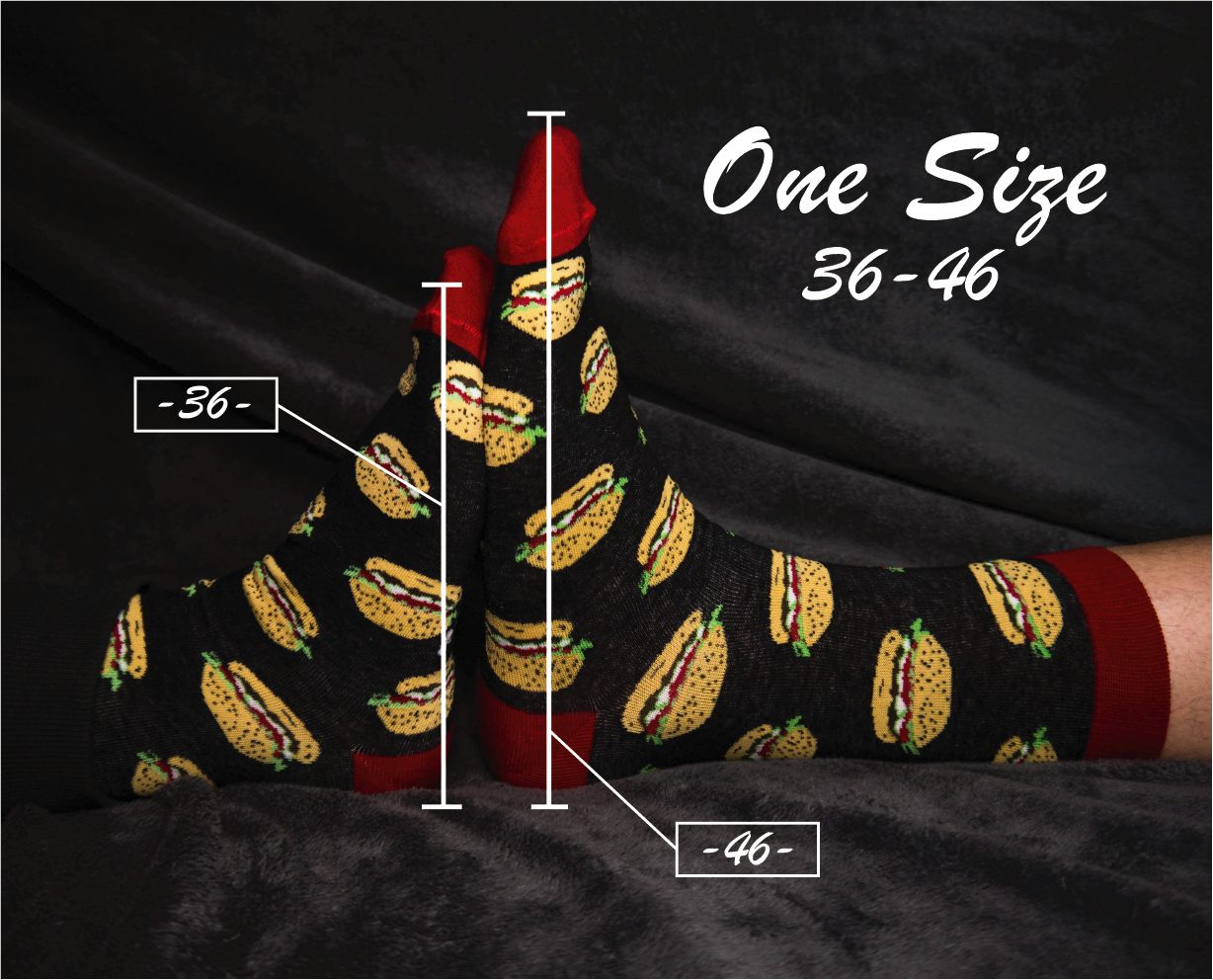 TwoSocks Freizeitsocken Burger Socken lustige Socken Herren & Damen, Einheitsgröße