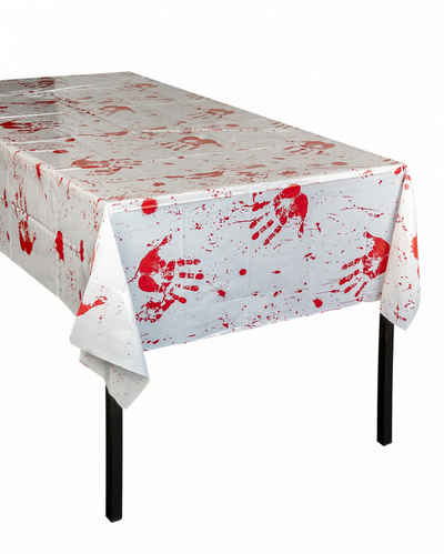 Horror-Shop Zombie-Kostüm Blutbespritzte Halloween Tischdecke - Kunststoff -