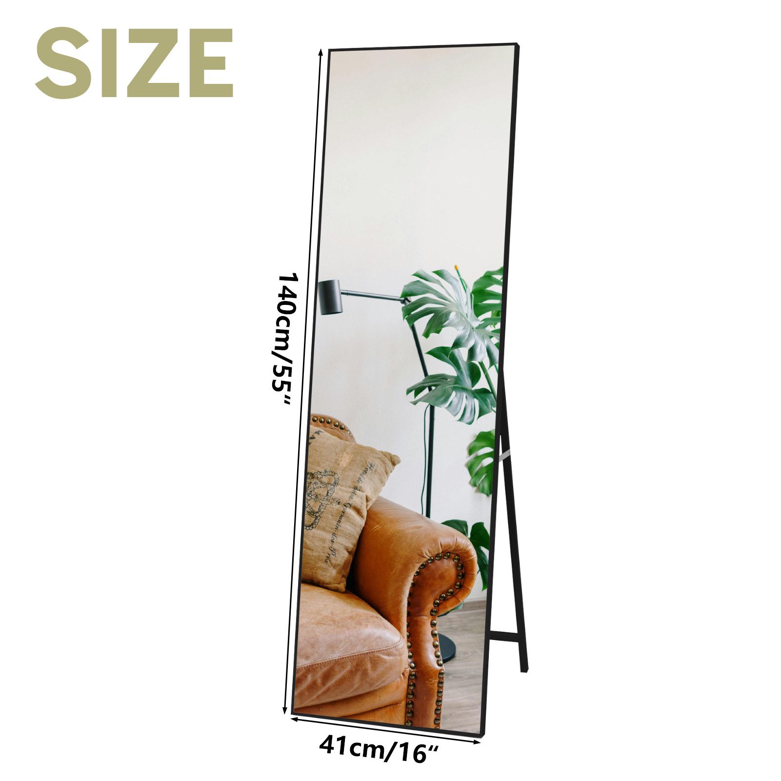 HORLIMER Ganzkörperspiegel Wandspiegel Standspiegel, 140 x günstig online kaufen