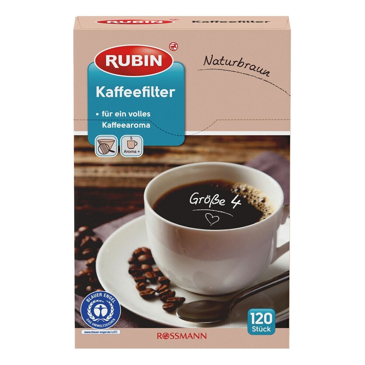 RUBIN Papierfilter Größe 4, Filterpapier, Größe 4