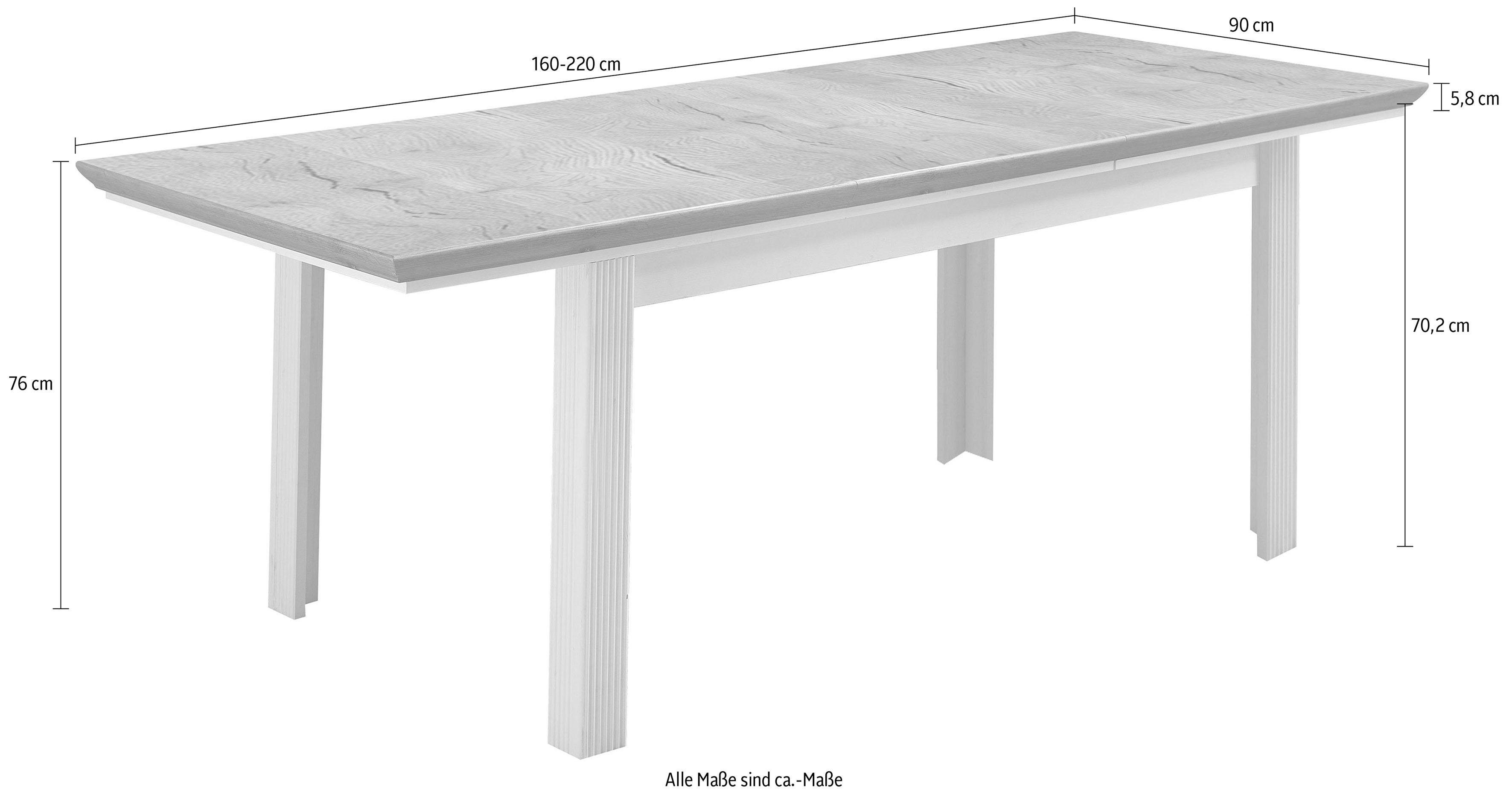 Innostyle Esstisch Jasmin, Breite 160-220 cm