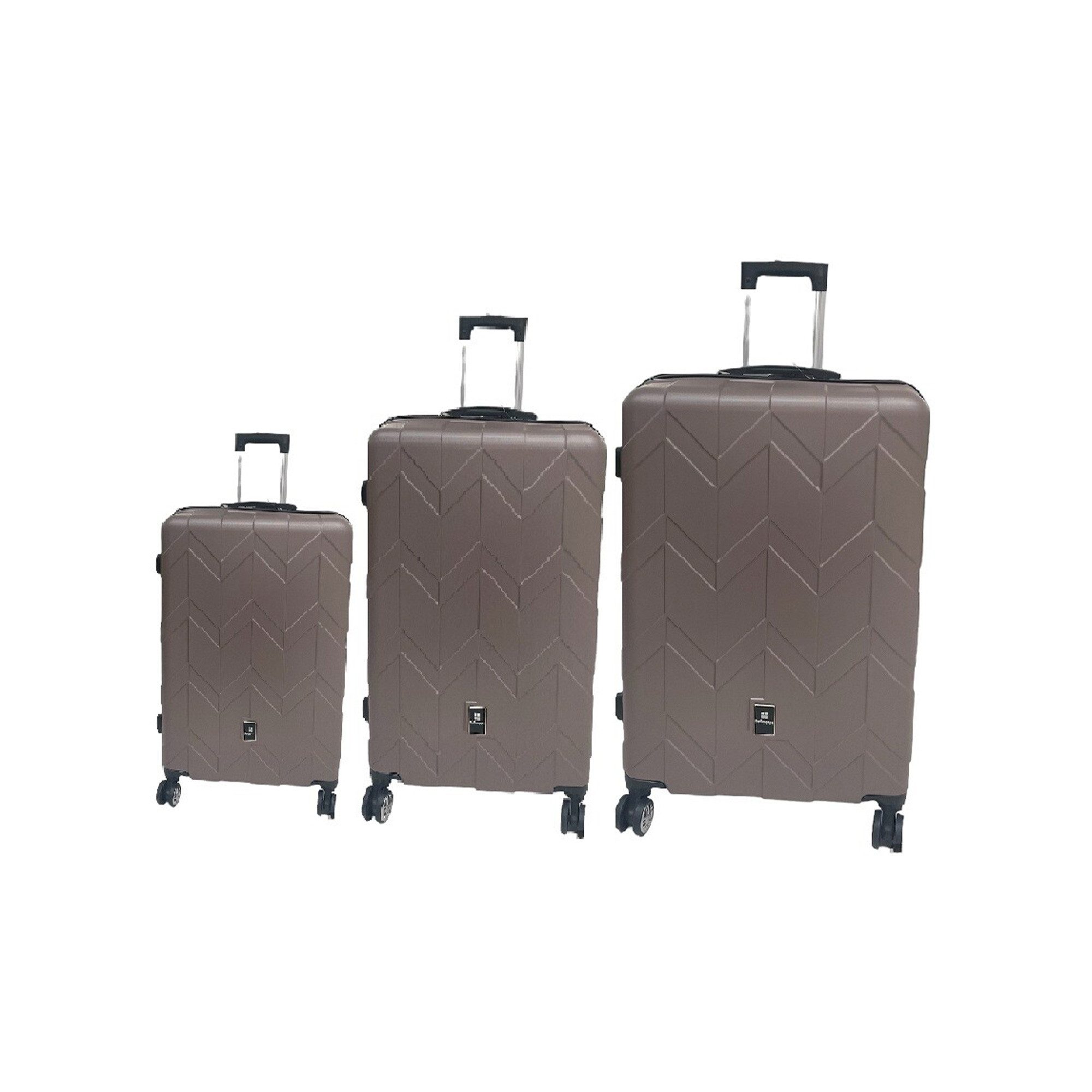 Hoffmanns Чемоданыset Hoffmanns 3-tlg. ABS Чемоданыset „Butterfly“ in Platin