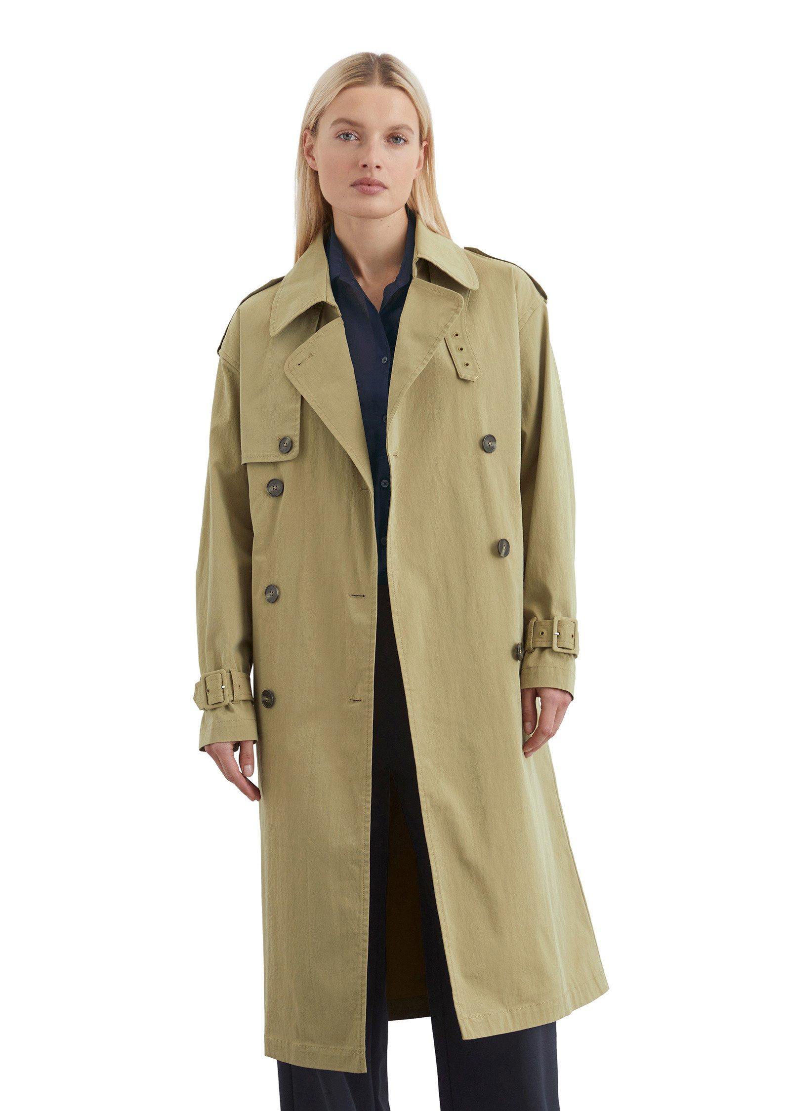 Marc O'Polo Trenchcoat aus kompaktem Twill
