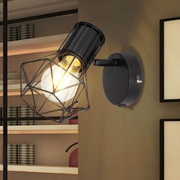 etc-shop LED Wandleuchte, Leuchtmittel inklusive, Warmweiß, Farbwechsel, Wand Spot Lampe Wohn Zimmer Spot Leuchte verstellbar DIMMBAR im Set