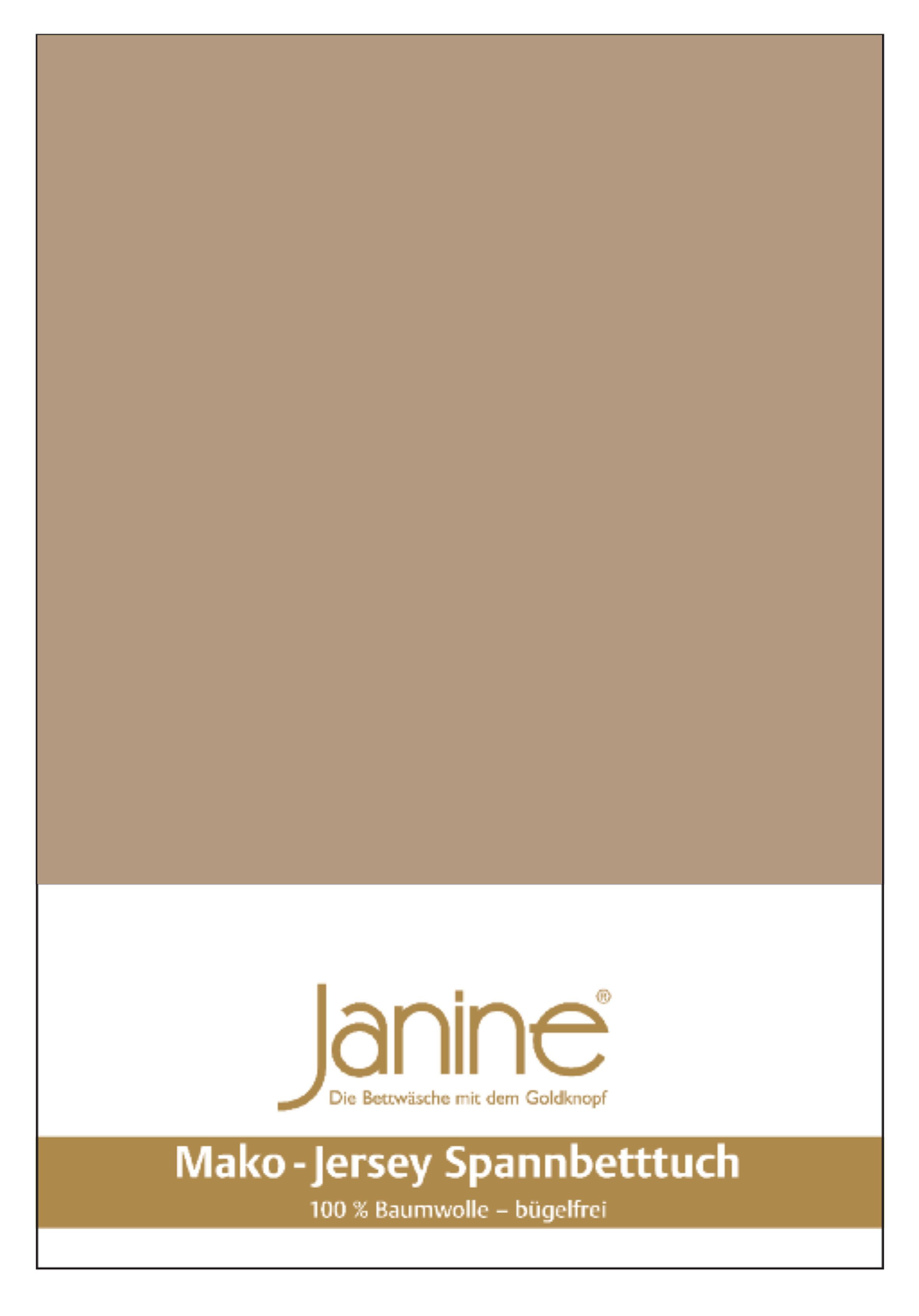 Janine Spannbettlaken MAKO-FEINJERSEY 5007, Mako-Jersey, Gummizug: rundum, (1 Stück), aus 100% Baumwolle, für Matratzen bis 26 cm Höhe – Bild 4 von 5