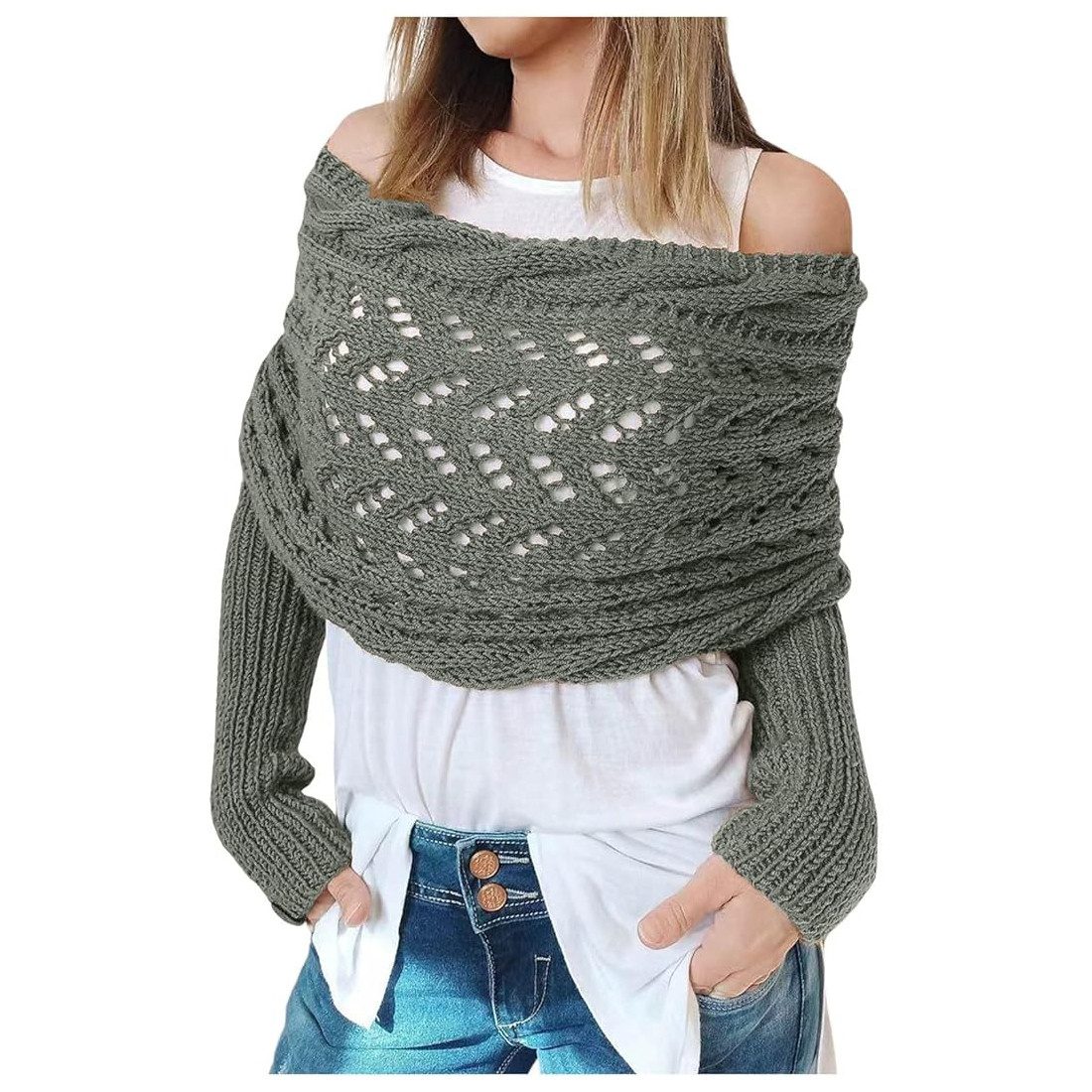 Coonoor Cape Strickschal mit Ärmeln Modischer günstig online kaufen