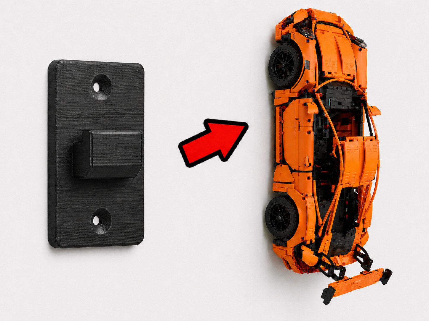 kikuo Halterung Wand Halterung Befestigung für Lego 42056 Porsche GT3RS Wandhalter
