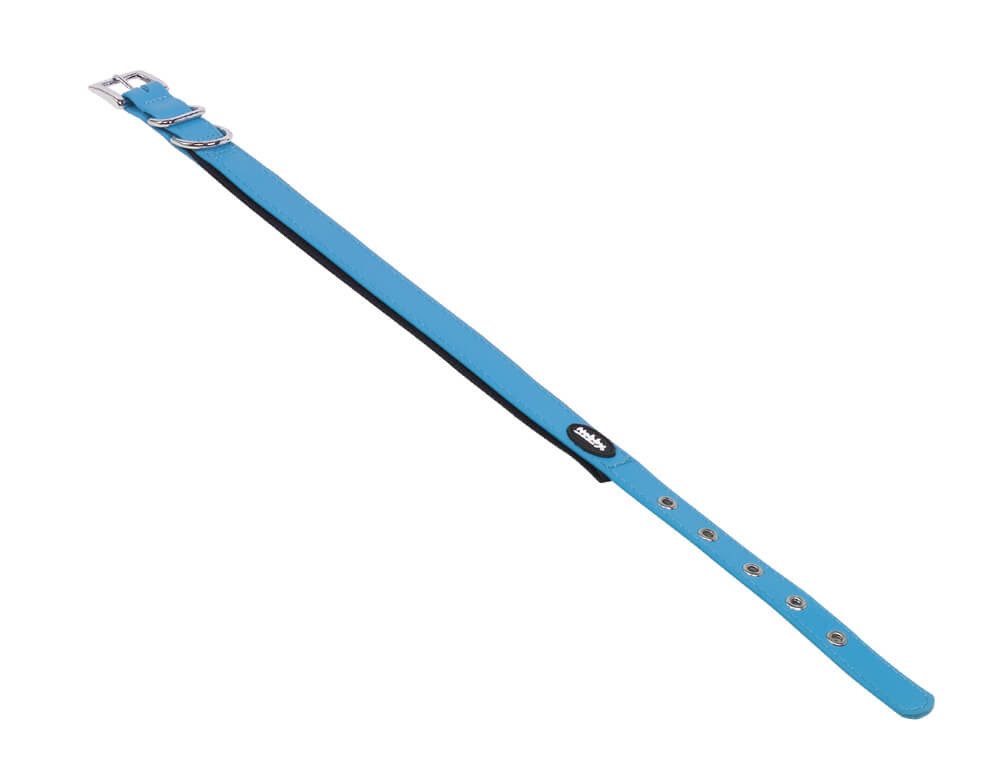 Nobby Hunde-Halsband Halsband "Cover", hellblau, S-M, Polyestergewebe mit PVC Ummantelung, wasserfest, antibakteriell und schimmelresistent