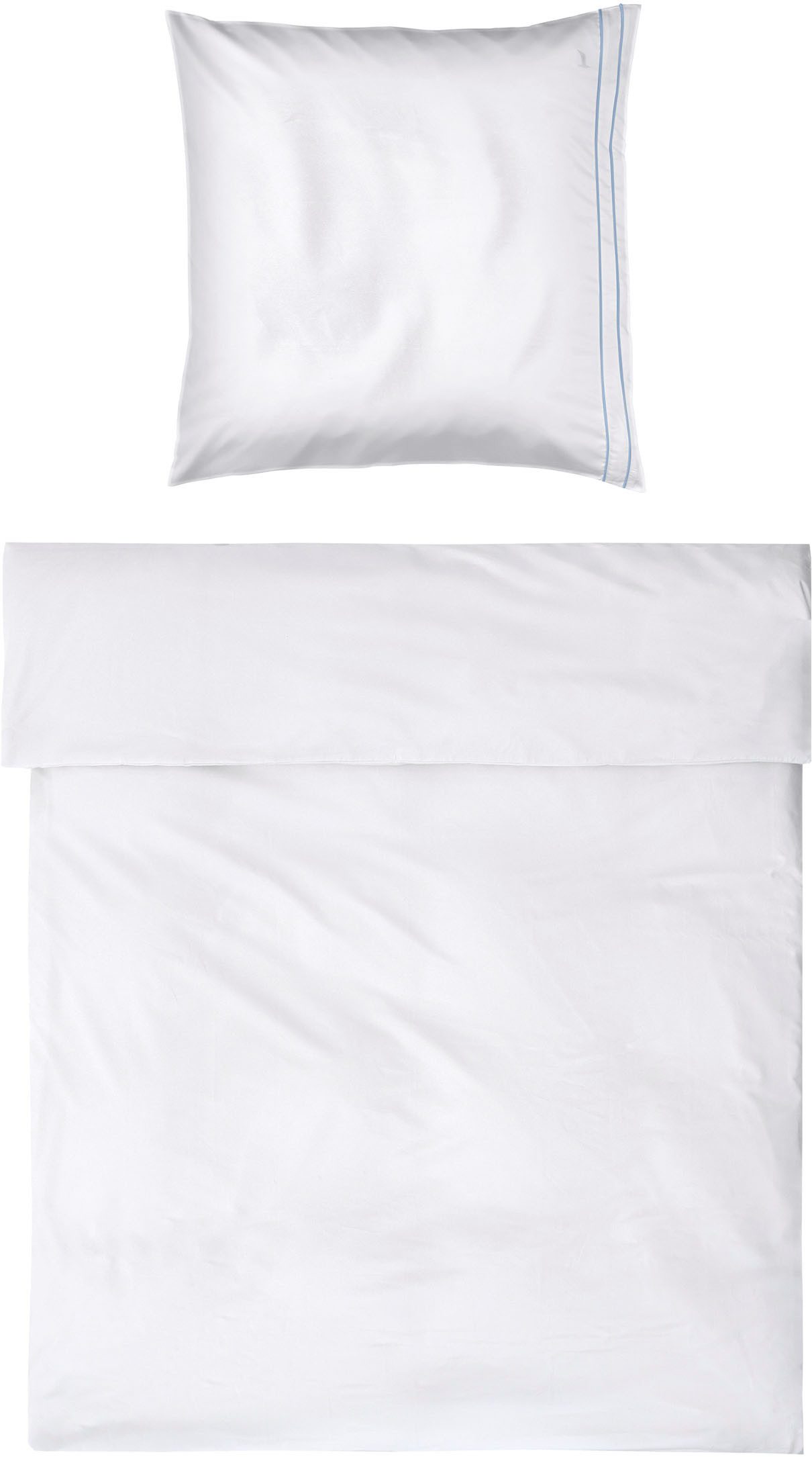 Möve Bettwäsche Möve Noblesse Bettwäsche Set, Satin, 2 teilig, mit eleganten Biesen