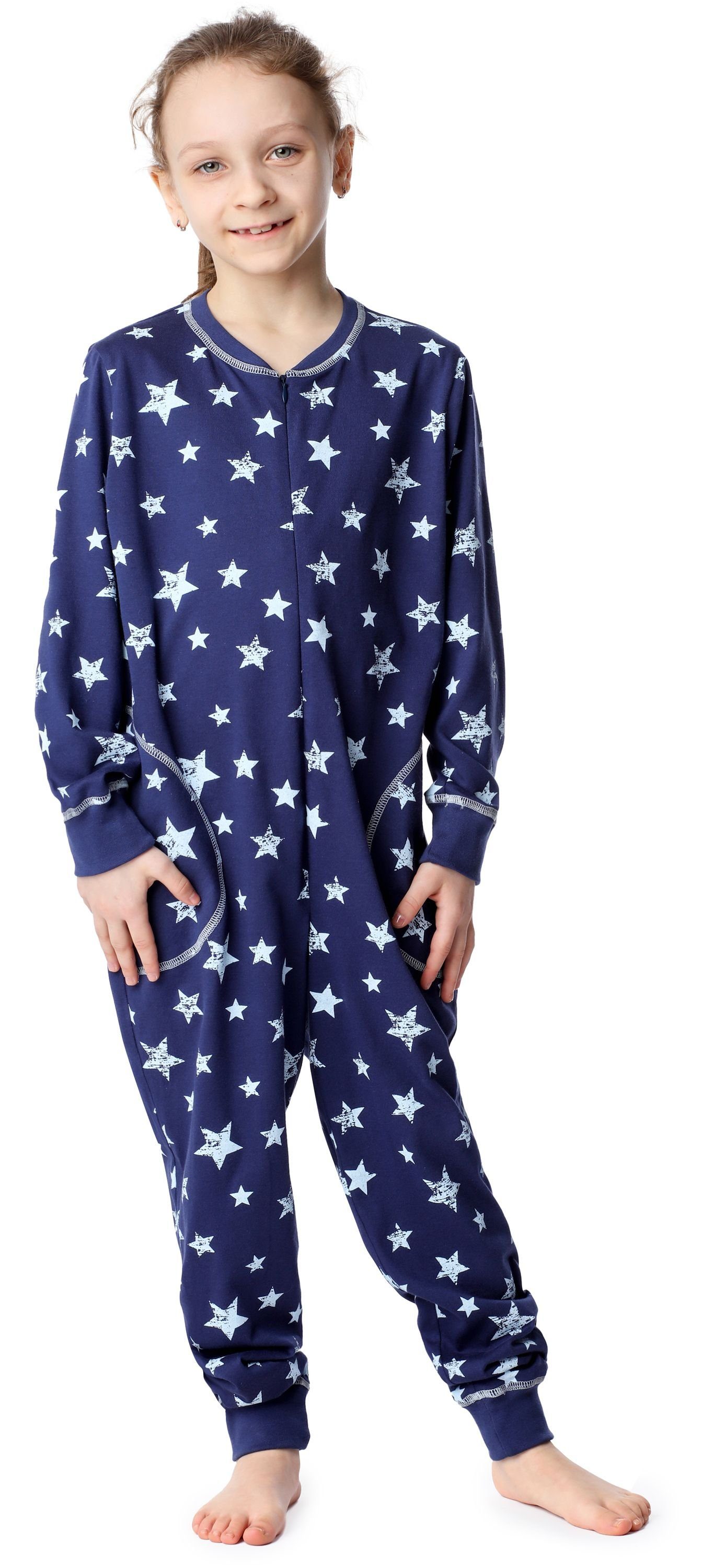 Merry Style Schlafanzug Mädchen Schlafanzug Jumpsuit MS10-186 Marineblau Sterne