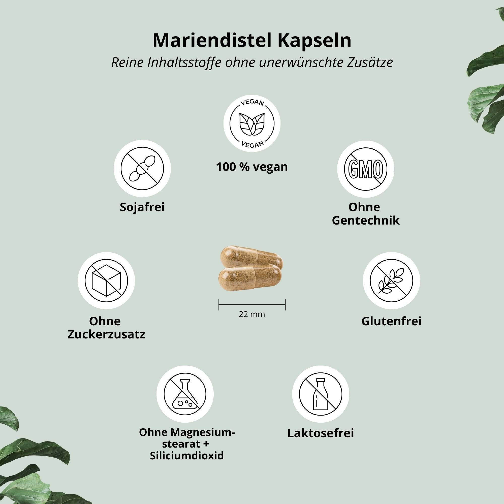nutri+ Mariendistel Kapseln mit Artischocke + Löwenzahn Kapseln