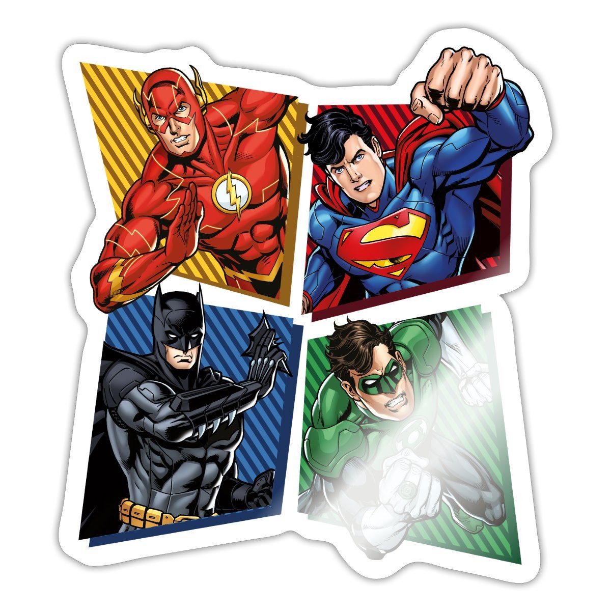 Spreadshirt Aufkleber DC Comics Justice League Superhelden Sticker Aufkleber