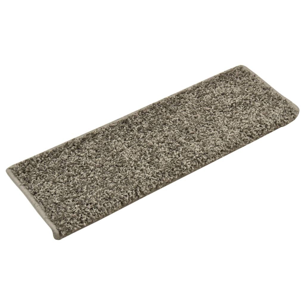 Stufenmatte 65 x 21 x 4 cm Teppich-Treppenstufen 15 Stk 65x25 cm Grau Treppe Stufe
