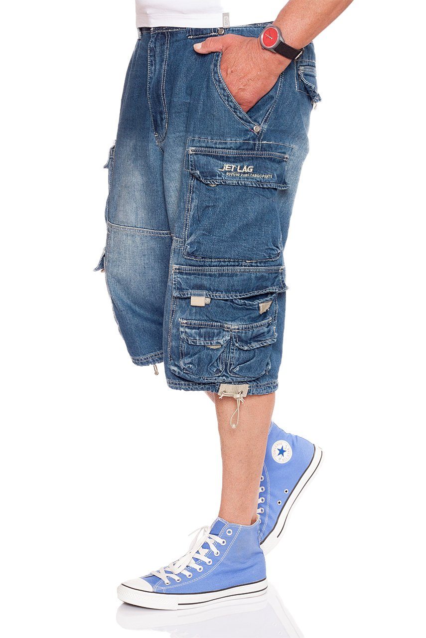 Jet Lag Cargoshorts 007 B Denim Jeansshorts Bleached oder Light Navy günstig online kaufen