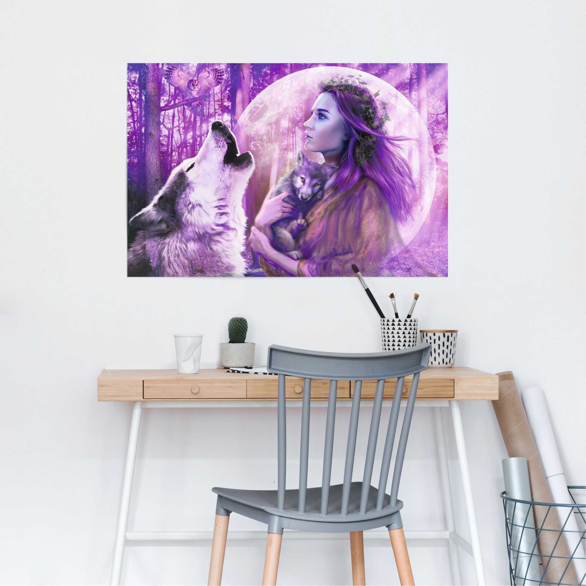 Reinders Poster "Vollmond Wölfe" 1 Stk. tlg. günstig online kaufen