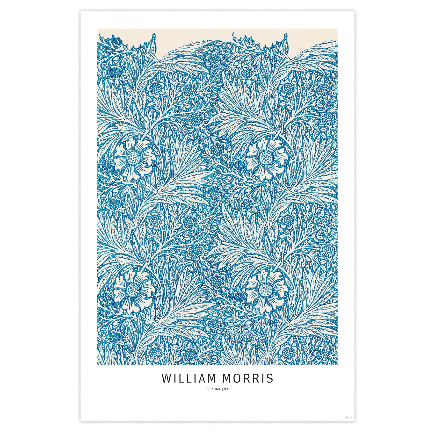 Close Up Poster William Morris Poster Blue Marigold 61 x 91,5 cm