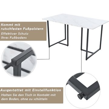 REDOM Esstisch Rechteckiger Esstisch (Küchentisch Gestell aus Metall, Küchentisch mit verstellbaren Füßen)