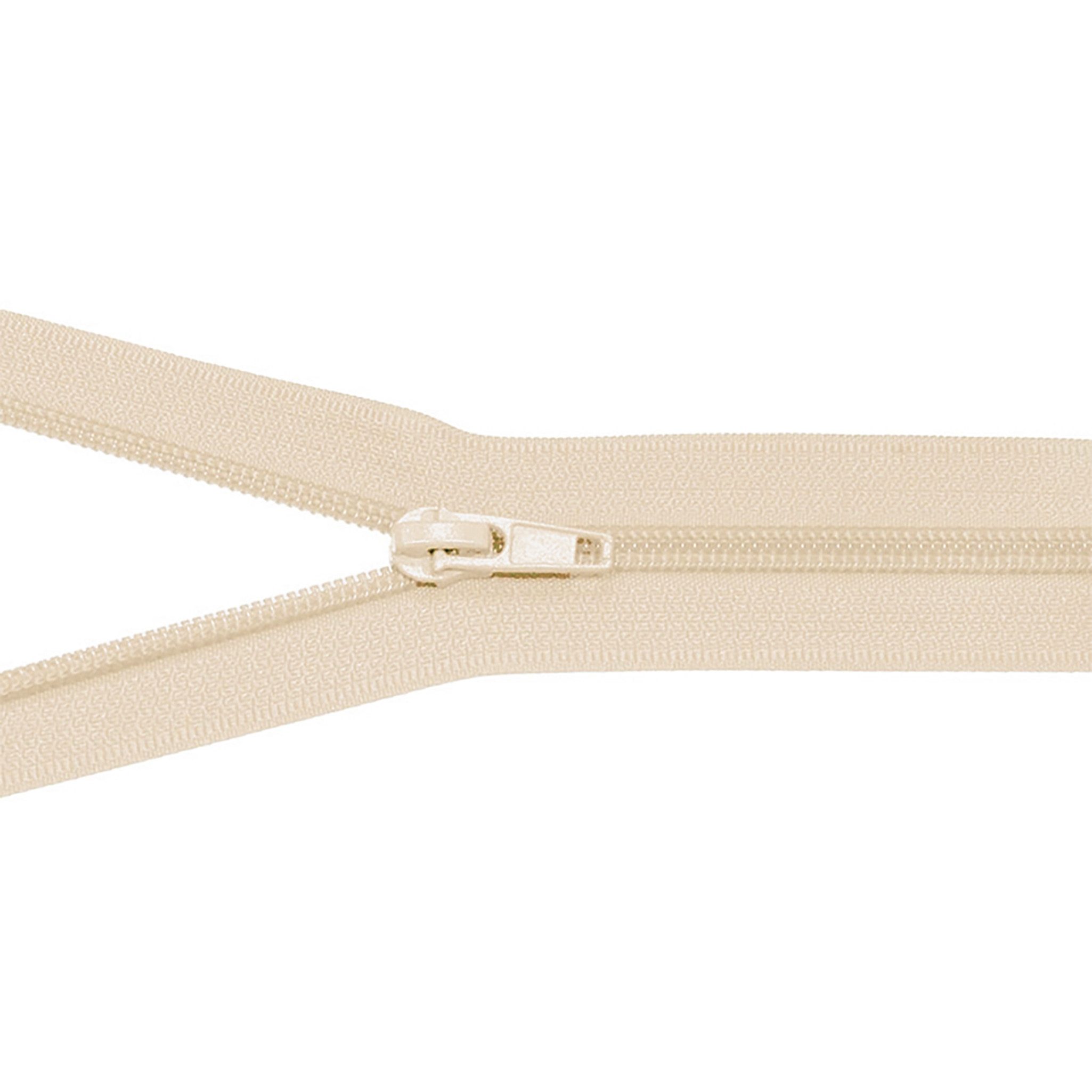 maDDma Reißverschluss Reißverschluss 1 Stk. Spiralreißverschluss 5mm 55cm teilbar Kunststoff, hellbeige