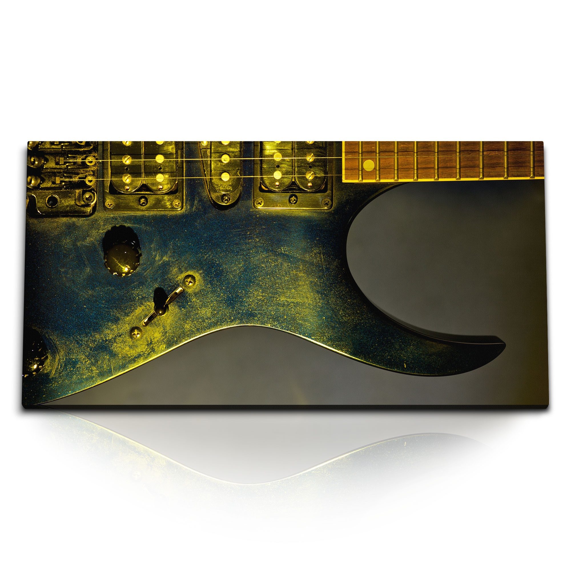 Leinwandbild Kunstdruck Bilder 120x60cm E–Gitarre Gitarre Kunstvoll Rock and Roll G