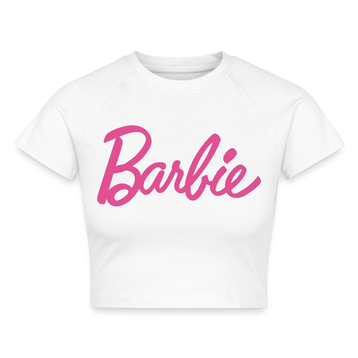 Spreadshirt T-Shirt Barbie Klassisches Logo Crop Top (1-tlg)