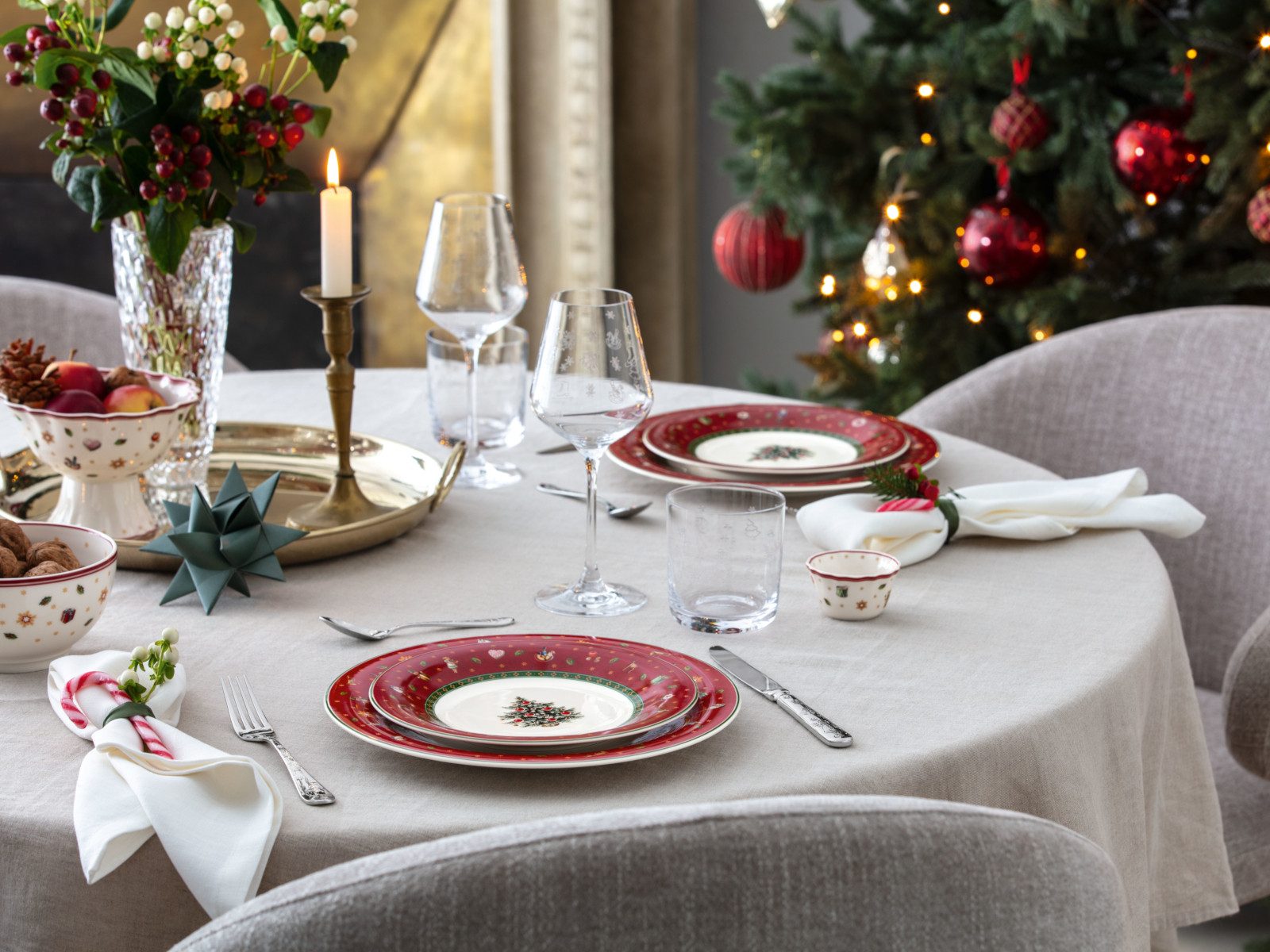 Villeroy & Boch Teller-Set Toy's Delight Specials Frühstücks-/Dessertteller rot 21,5cm Set6, Premium Porcelain