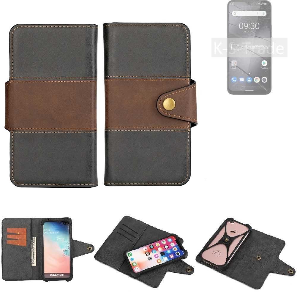 K-S-Trade Handyhülle für Gigaset GS5 Lite, Handyhülle Schutzhülle Hülle Bookstyle Wallet-Case Bumper