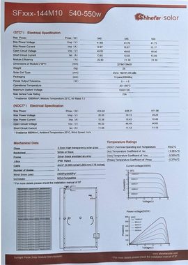 Jet-Line Solaranlage Balkonkraftwerk Solaranlage 1100 W mit Wechselrich