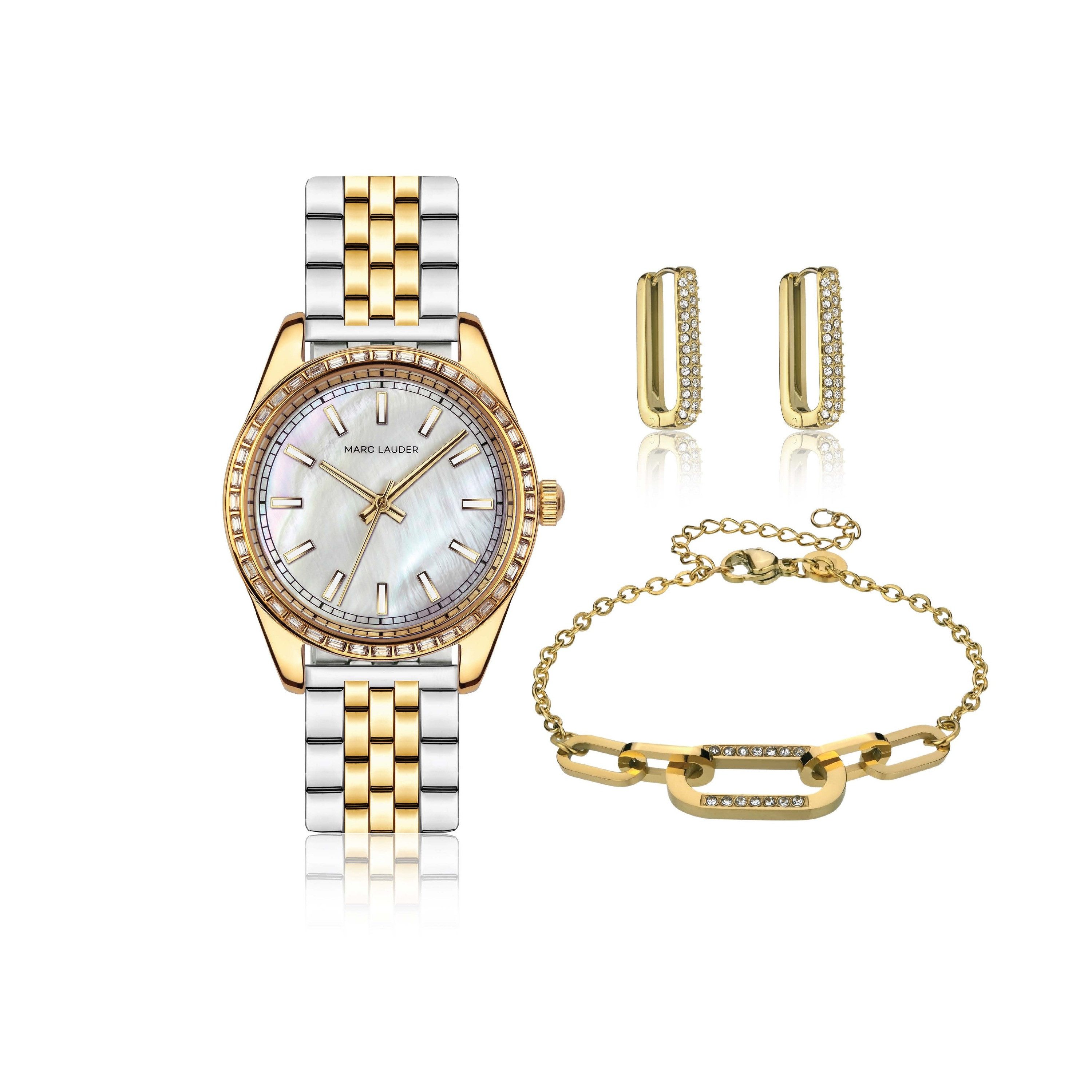 MARC LAUDER Quarzuhr SMD8-2 Marc Lauder Tirana set White MOP Link