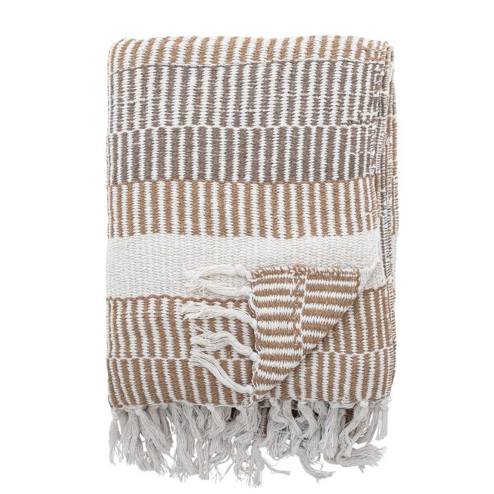 Wolldecke Bloomingville Decke ISNEL Natur Braun günstig online kaufen
