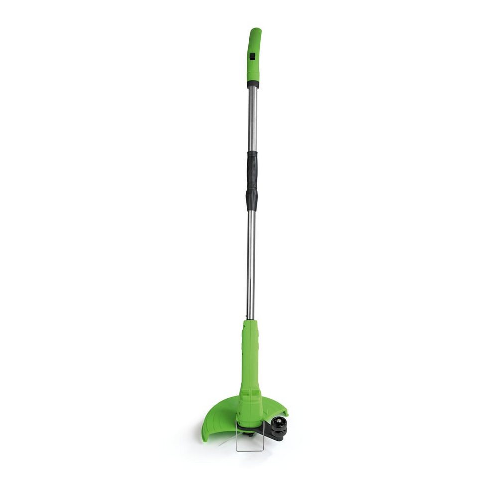 EASYmaxx Akku-Rasentrimmer, kabelloses Rasentrimmen mit langanhaltendem Akku, Rasenmähen ohne Kabel mit einer Laufdauer von 25 min, Teleskopgriff