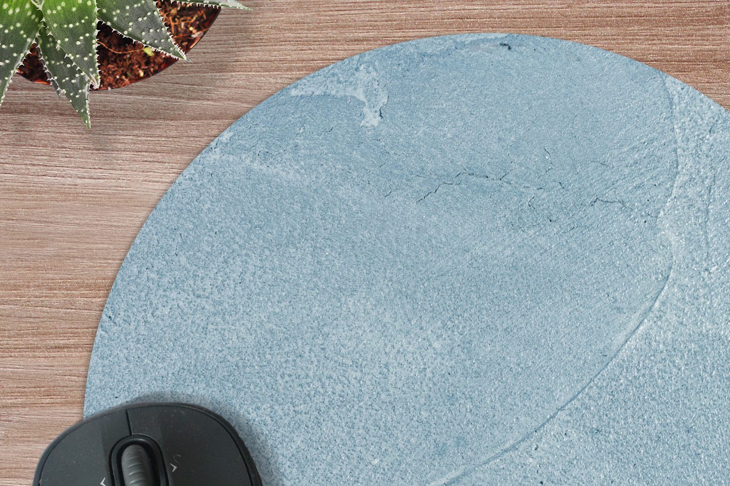 MuchoWow Mauspad Vintage - Beton - Textur (1-St), Büro für Tastatur und Maus, Mousepad Gaming, Rund 20x20 cm