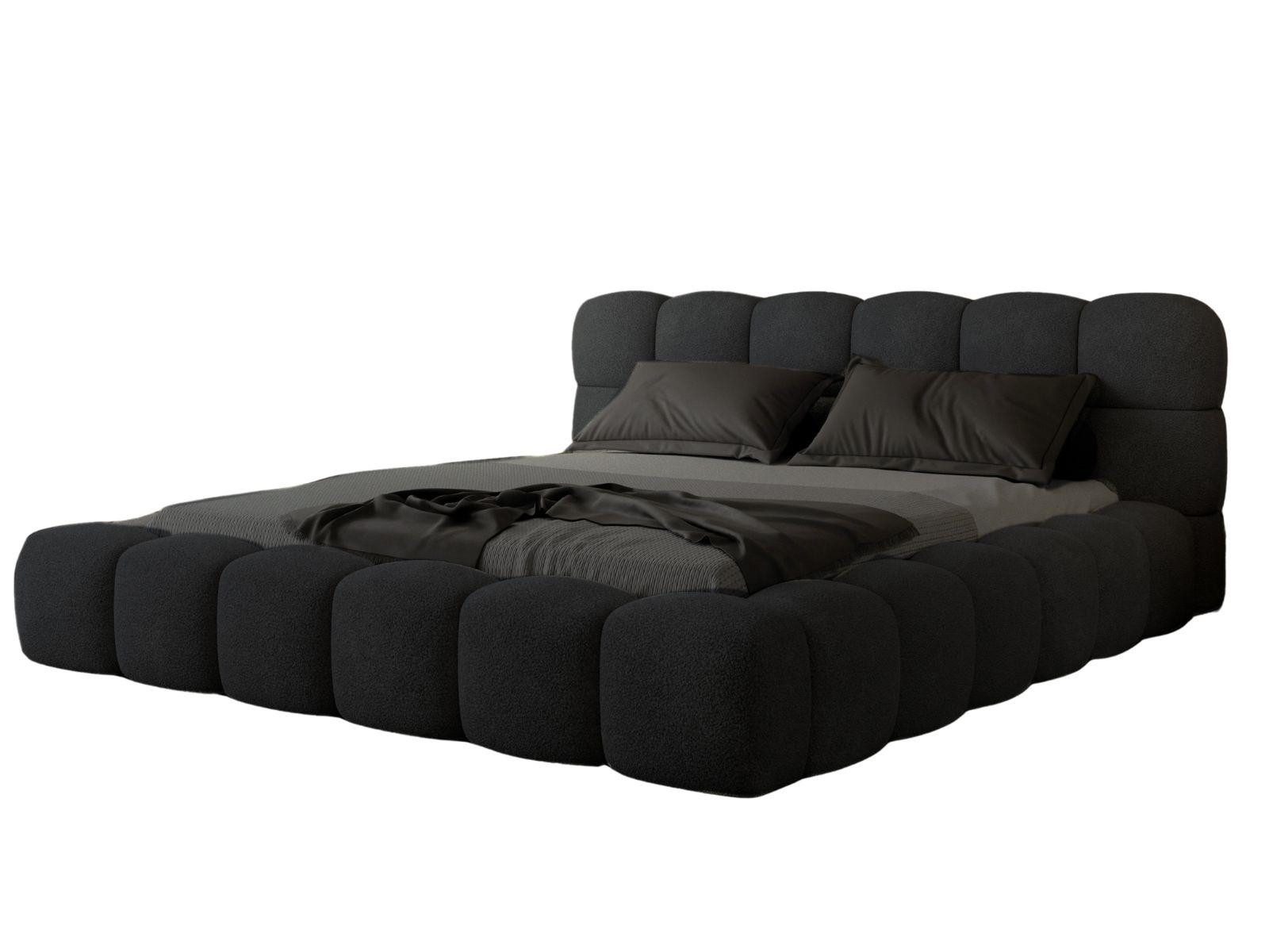 Compleo Polsterbett BUBBLE boucle Designerbett 140/160/180x200 BIZU, Wolkenbett, TOPSELLER Stauraumbett MADE IN EU
