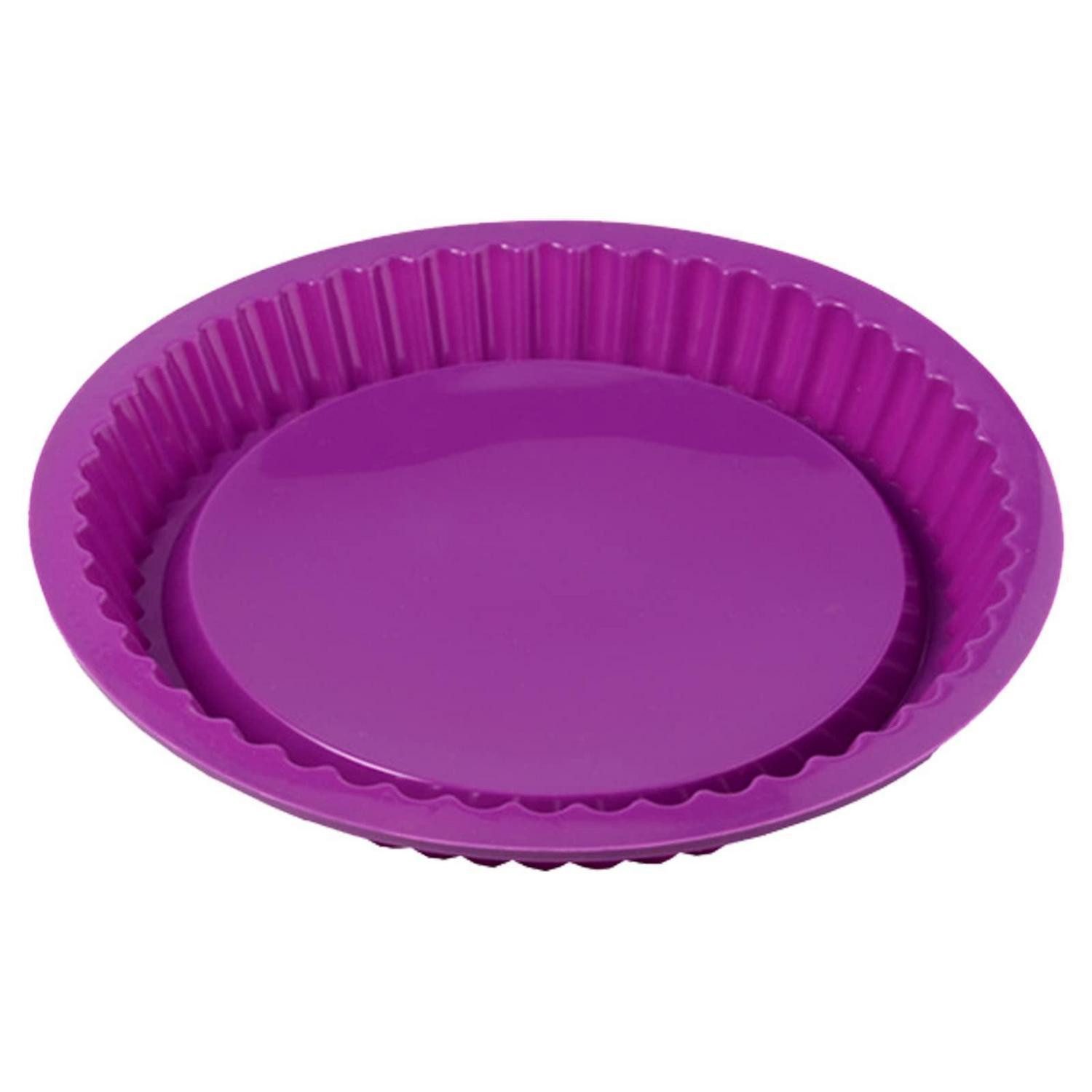 LuxusKollektion Tarteform Obstbodenform Silikon 26cm Lila, (1-tlg)