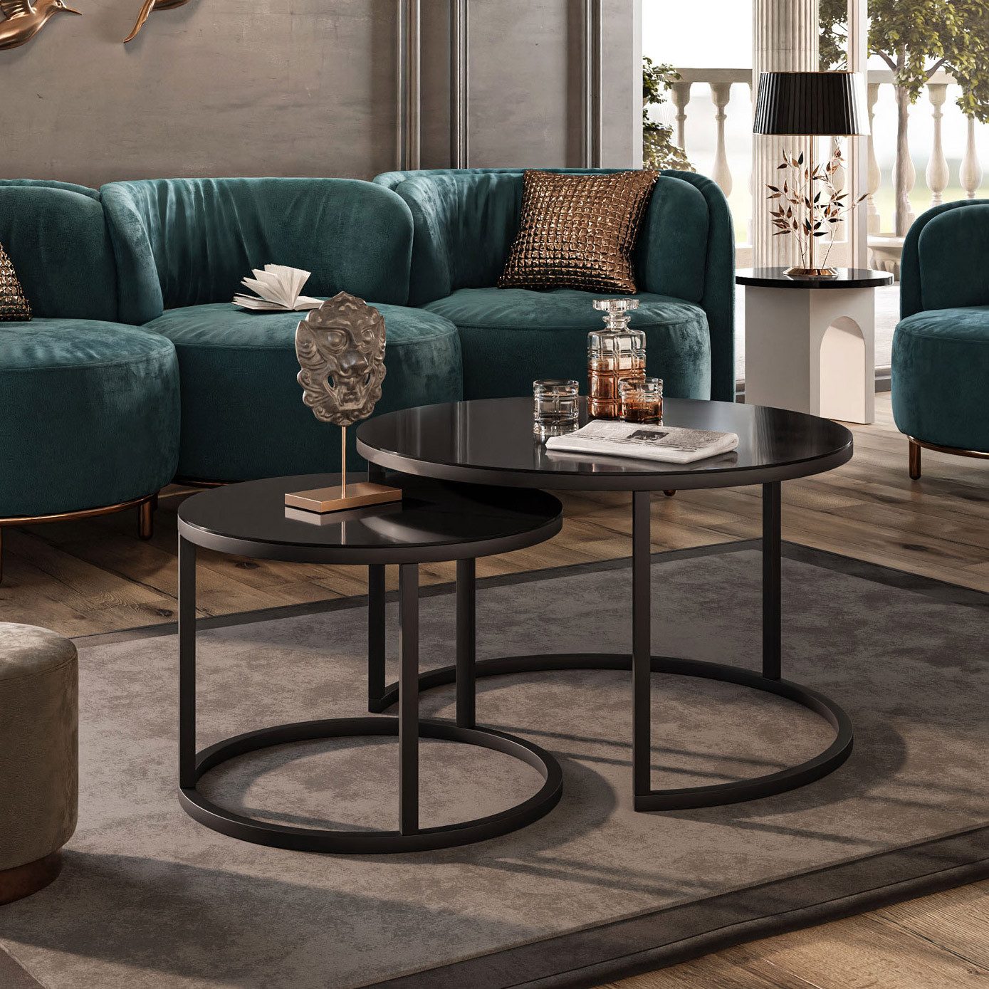 Lookway Couchtisch CIRI 2in1 GLASS mit günstig online kaufen