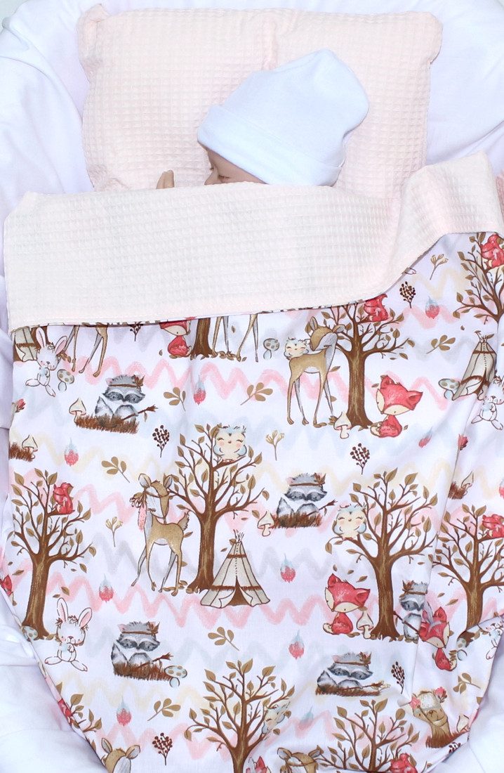 Babydecke Babydecke Waffelpiqué Baumwolle Kuscheldecke Kinderwagendecke, günstig online kaufen
