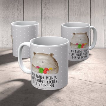 Mr. & Mrs. Panda Tasse Bär Gefühl - Grau Pastell - Geschenk, Teebecher, Teddy, Keramiktasse, Keramik, Herzberührende Designs