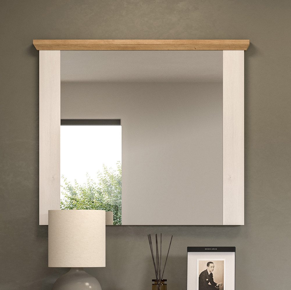 Lomadox Garderobenspiegel VISOKO-158, 95 cm breit, Lärche & Eiche, Landhaus-Stil