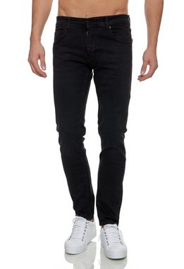 Denim House Slim-fit-Jeans Herren-Jeans SLIM-Fit mit Stretch in Schwarz