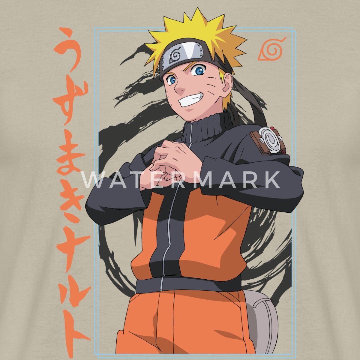 Spreadshirt T-Shirt Naruto Shippuden Design Mit Schriftzeichen Männer T-Shirt (1-tlg)