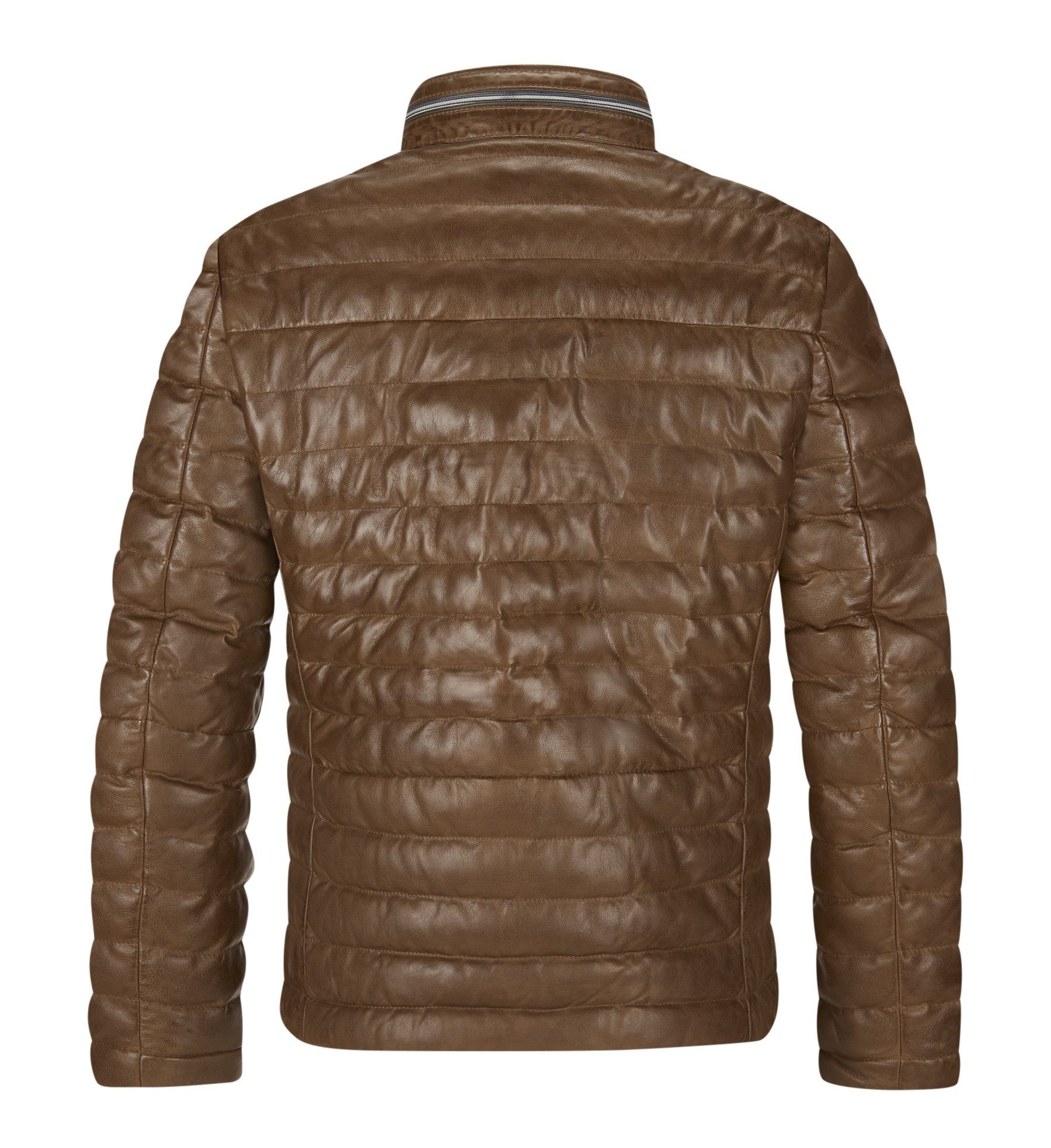 Milestone Lederjacke MSMalik Steppjacke aus Lammleder mit Stehkragen