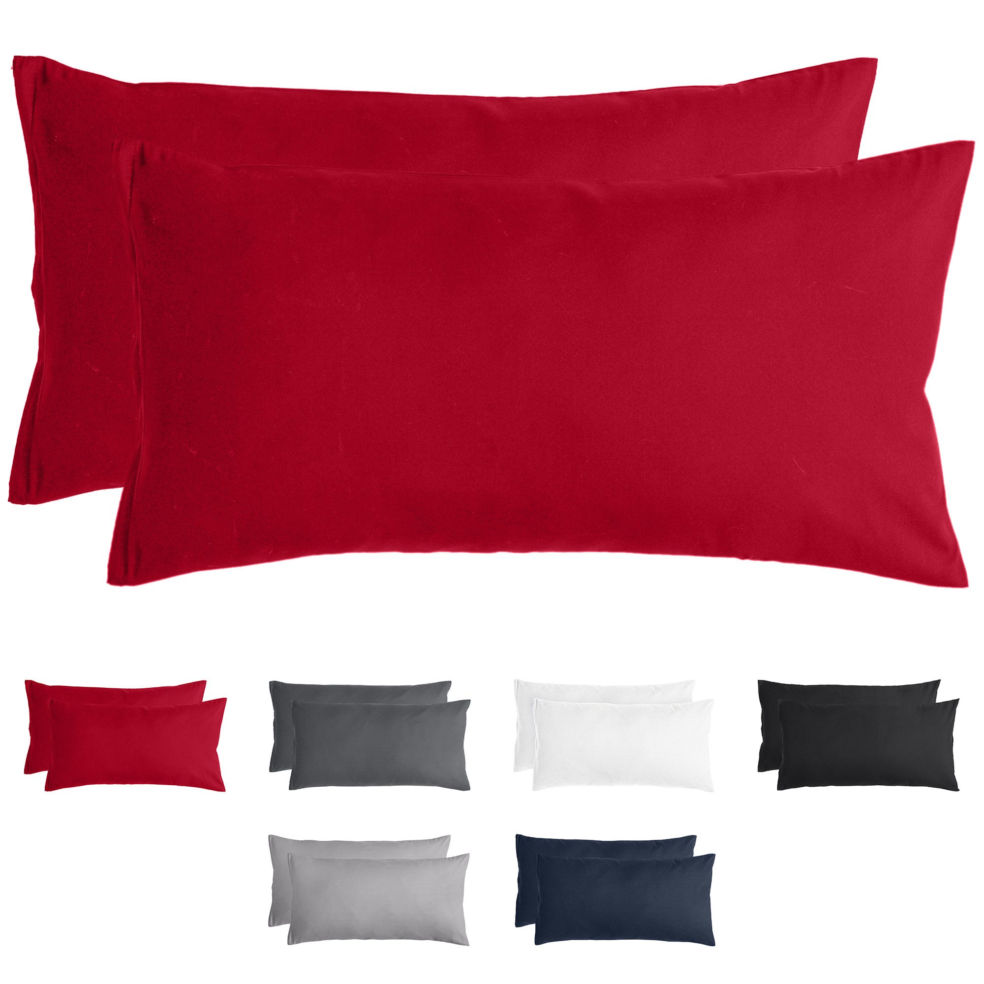 Komfortec Kissenbezug Premium Kopfkissenbezug, gebürstet 100% Mikrofaser 90 günstig online kaufen