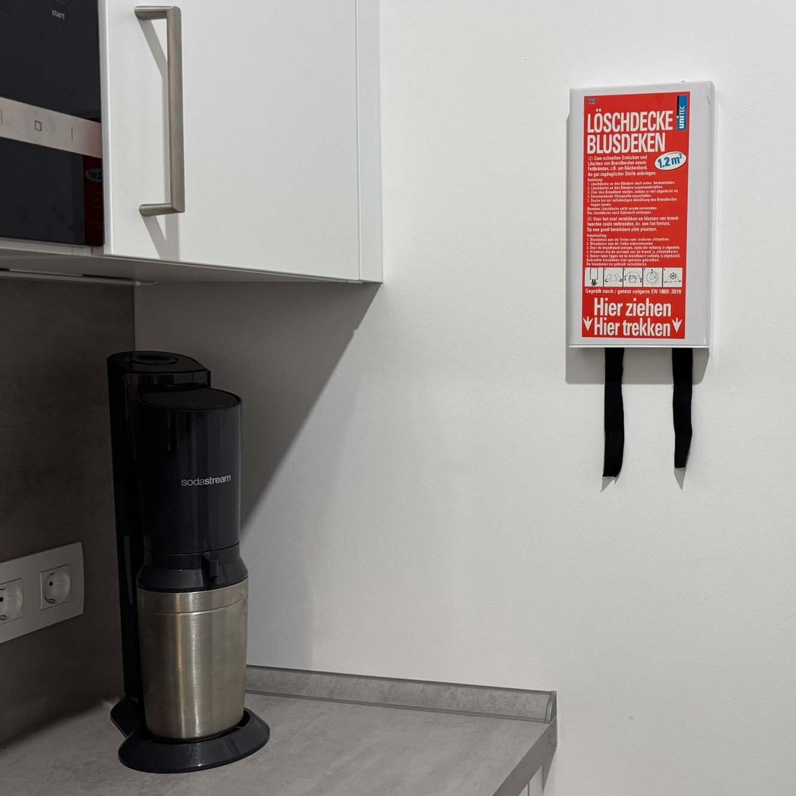 BURI Löschdecke Feuerlöschdecke Löschdecke Wandhalterung Feuerschutzdecke 1,2 qm, (1-St)