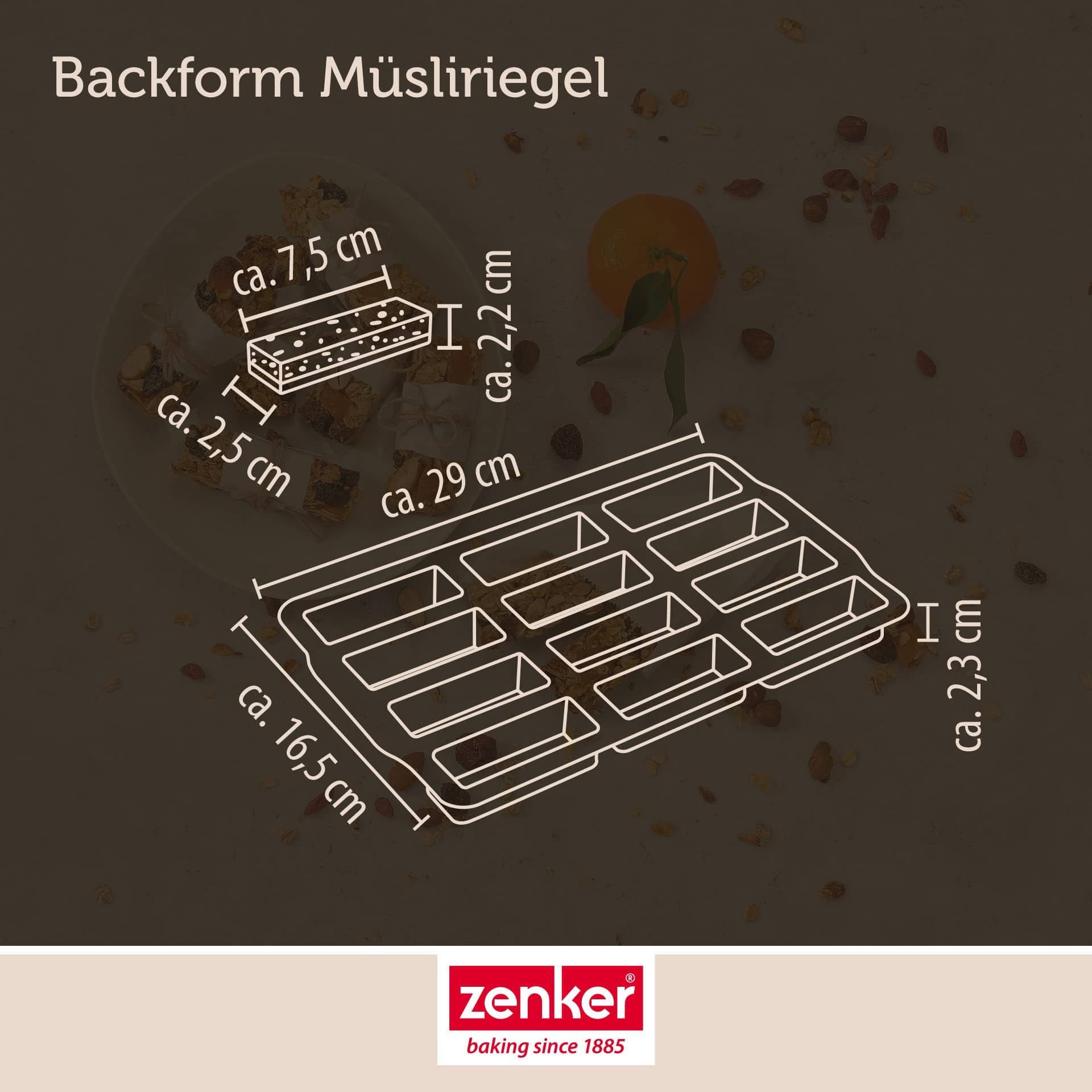 Zenker Müsliriegelform Müsliriegel-/ Minikuchenform – Bild 4 von 5