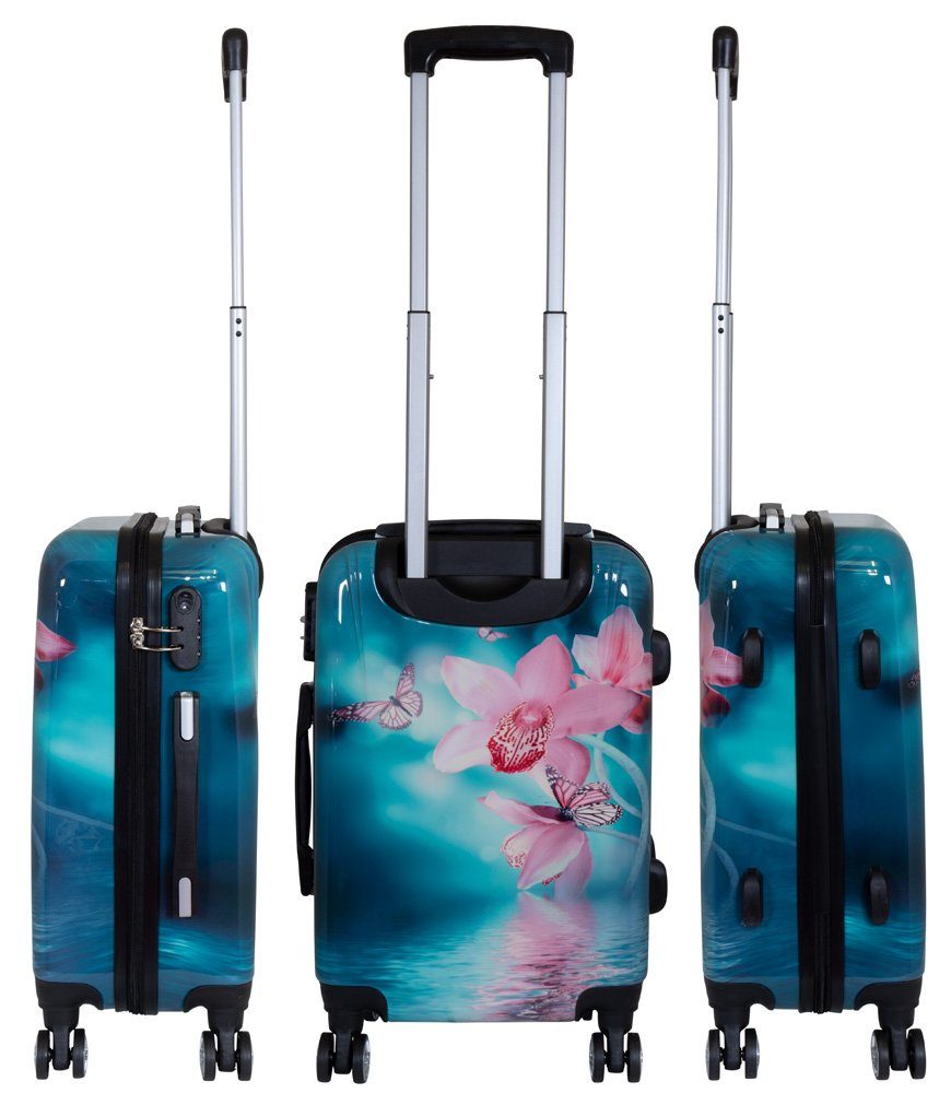 Trendyshop365 Hartschalen-Trolley Orchidee, bunter Koffer mit günstig online kaufen
