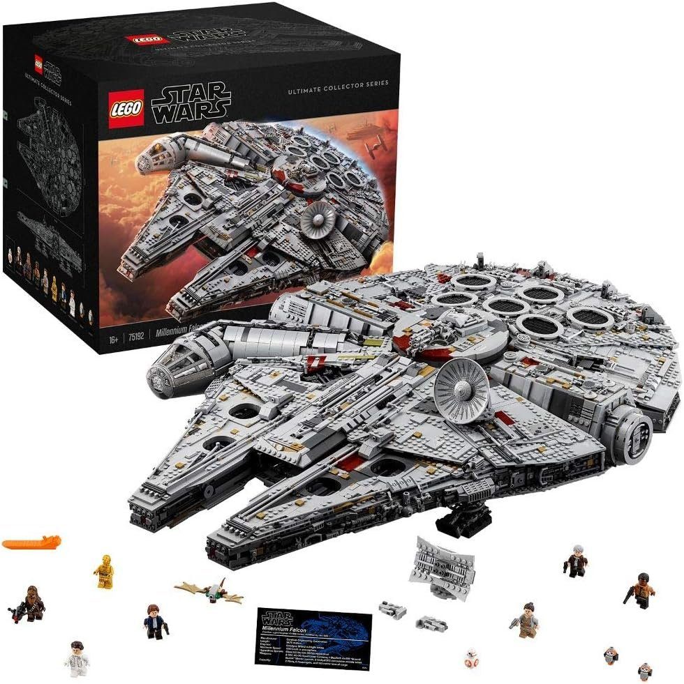 LEGO® Konstruktionsspielsteine Star Wars Raumschiff 75192 Millennium Falcon, (Set, 7541 St), Falke, Bauset