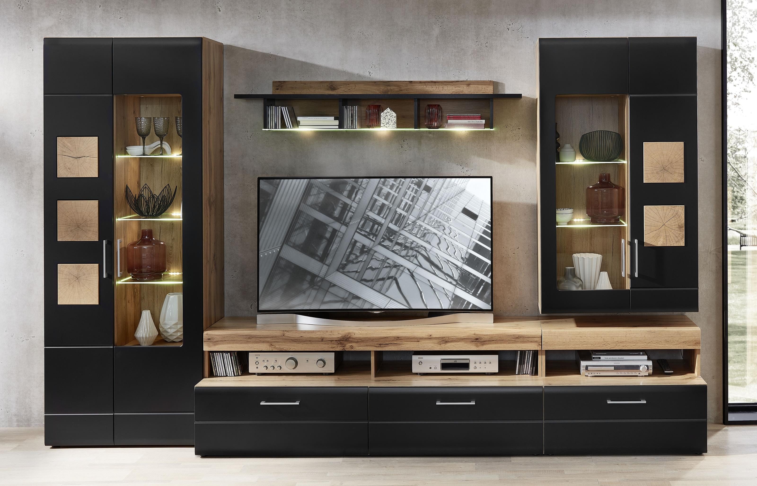 freiraum Wohnwand Sidonia, (5-St), 330 x 208 x 52 cm (B/H/T)