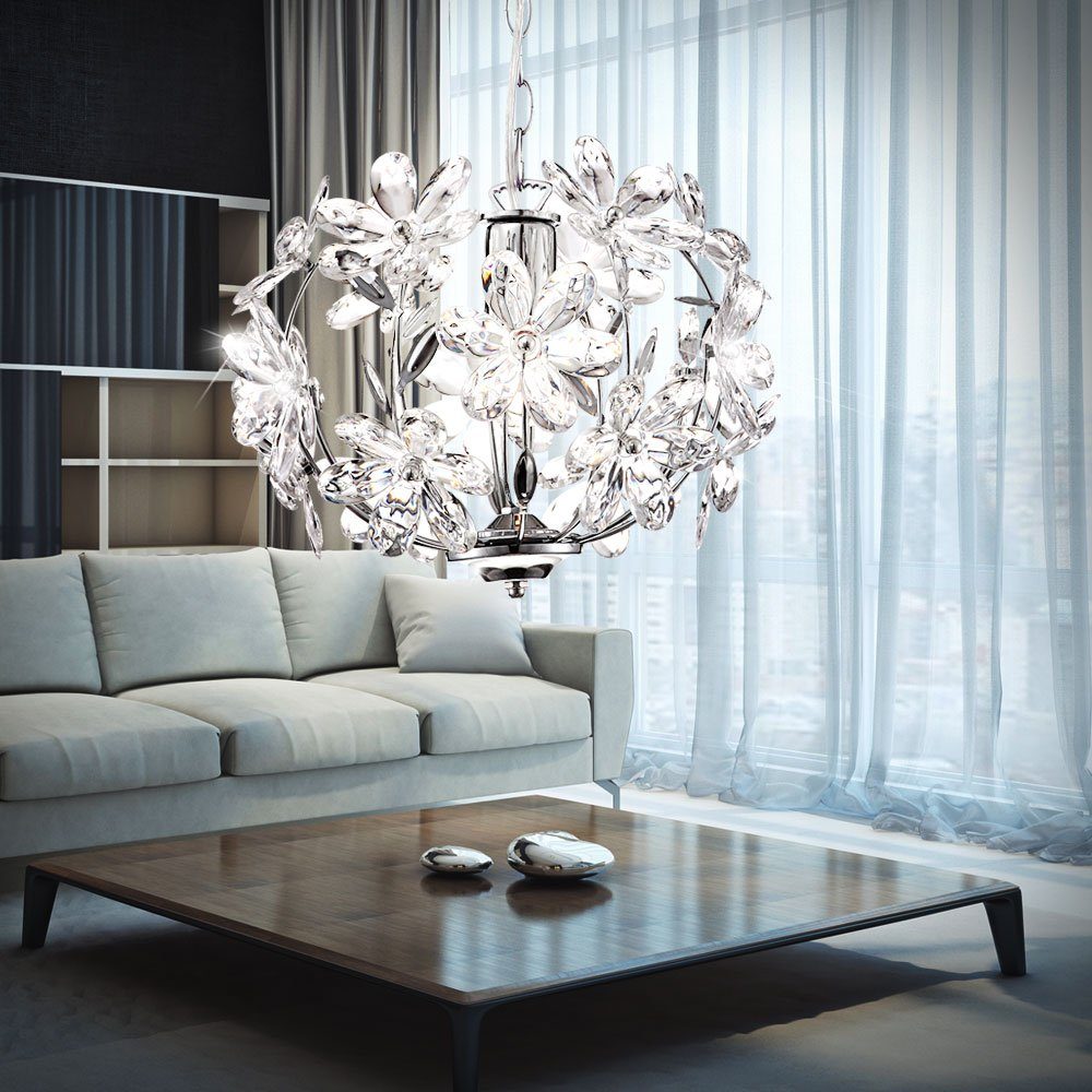 GLOBO LIGHTING LED Pendelleuchte, Leuchtmittel inklusive, Warmweiß, Pendelleuchte Hängeleuchte Blätterleuchte Deckenpendel