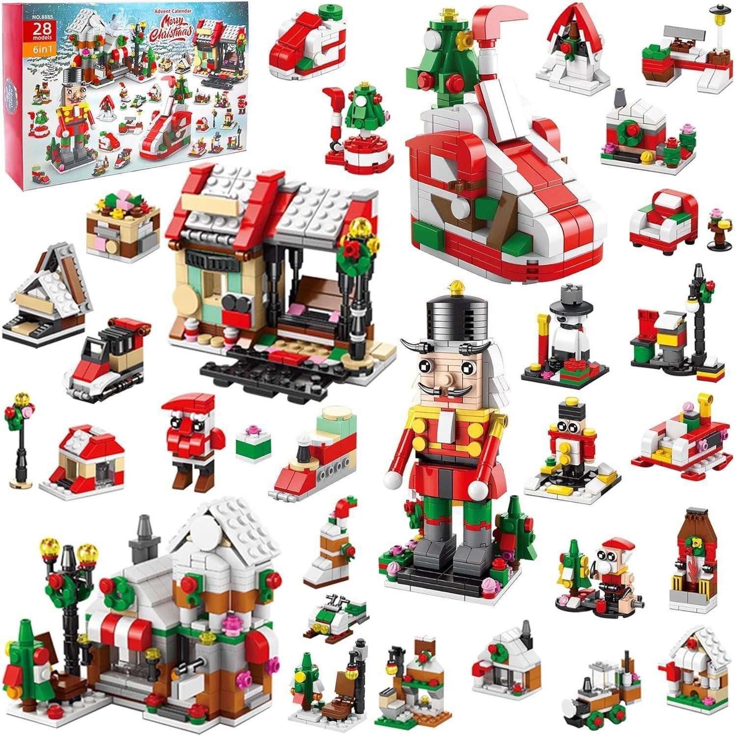 LuxusKollektion Spielzeug-Adventskalender Adventskalender Weihnachtsbaum Bauklötze Set 24-tlg. Countdown