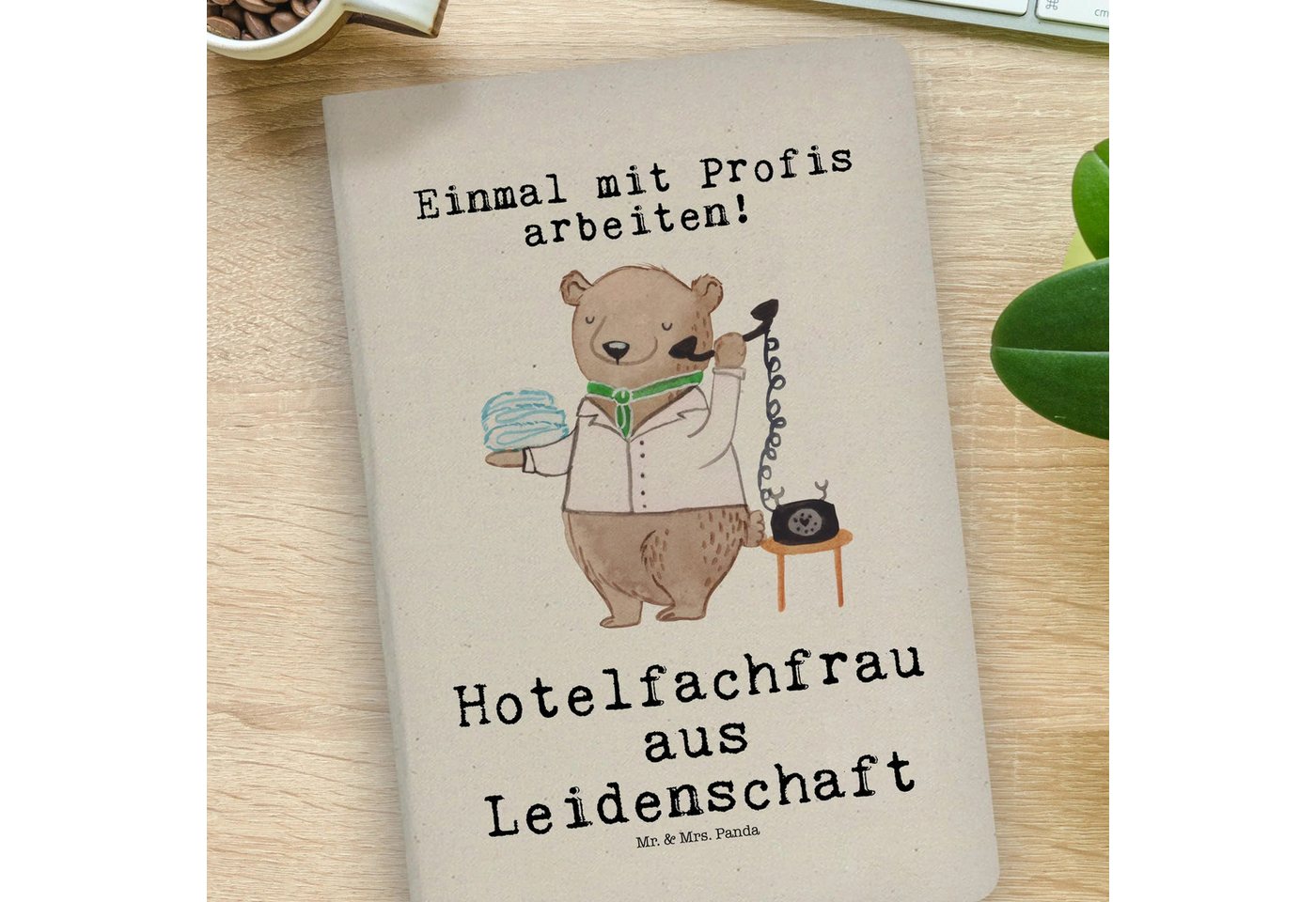 Thumbnail - Mr. & Mrs. Panda Notizbuch Hotelfachfrau Leidenschaft - Transparent - Geschenk, Danke, DIN A4 No Mr. & Mrs. Panda, Premi...